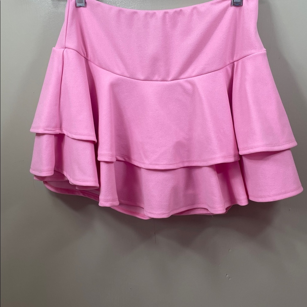 Women’s Pink Layered Flounce Skirt size L - Picture 2 of 12